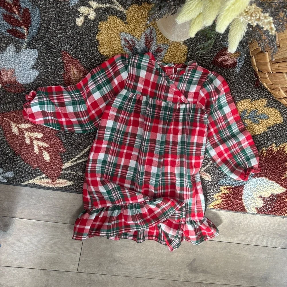 Y2K OshKosh B'gosh Plaid Nightgown Little Girl Size 4